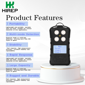 HIREP Portátil Multi Gás <span class=keywords><strong>Detector</strong></span> 4 em 1 <span class=keywords><strong>Handheld</strong></span> para EX O2 CO H2S Metano Nh3 Amônia Leak Tester Medição Instrumento - Product Image 1