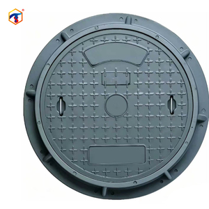 Tapa de alcantarilla redonda de fibra de vidrio FRP, cubierta de drenaje de resina compuesta SMC, servicios de fundición, producto para agricultura - Product Image 1