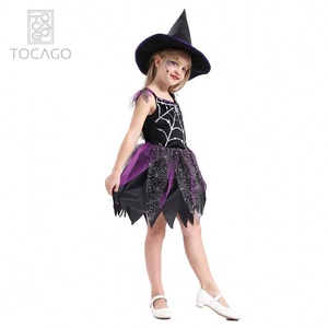 Disfraces de Halloween con sombrero para niñas, <span class=keywords><strong>disfraz</strong></span> de <span class=keywords><strong>bruja</strong></span> araña escalofriante, Estilo clásico - Product Image 5