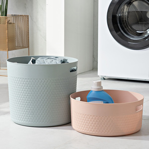 Laundry <b>Basket</b> Round Portable Clothing Organizer <b>Large</b> Size Waterproof <b>Storage</b> For Dirty Clothes And Toys - Product Image 1