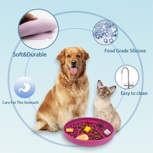 BPA Free Pets Bowl <b>Feeder</b> With Suction Bowl Silicone Pet Mat Slow <b>Feeder</b> Slow Feeding Dog Bowls - Product Image 3