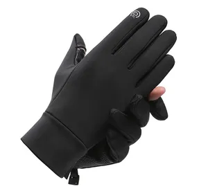 Factory OEM Fleece Autumn And Winter Gloves Outdoor Sports Touch Screen Cycling Custom Logo Anti Slip Warm Running Gloves