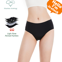 Culottes menstruelles réutilisables Shanhao OEM à 4 couches pour femmes, taille basse, anti-fuites, sans coutures, pour les règles