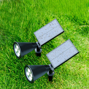 Projecteur solaire pour aménagement paysager, montage au sol, étanche, extérieur, jardin, pelouse, arbre, mur - Product Image 1