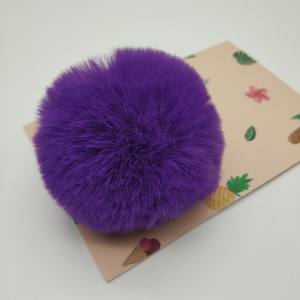 Fuzzy Faux Rabbit Fur Pom 7cm Artificial Plush Fluffy Pompom Balls para Diy Hats Guantes Llavero Charms Suministros de costura - Product Image 3