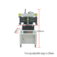 Máquina de Impresión de Pasta de Soldar Semiautomática SMT para Líneas de Ensamblaje de PCB, Impresora de Pantalla Plana con Plantilla de Acero de Tipo Económico