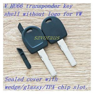 <span class=keywords><strong>Clé</strong></span> de voiture Szvoraus V HU66 clés à transpondeur coque sans <span class=keywords><strong>logo</strong></span> pour VW couvercle scellé avec coin/verre/fente pour puce TPX. - Product Image 2