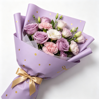 Papier d'emballage floral décoratif et romantique, imperméable, 20 feuilles, pour bouquets de mariage, de douche nuptiale et d'anniversaire