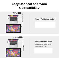 Tablette graphique moniteur Huion Kamvas 24 Plus QLED 140% sRGB avec une grande zone de travail