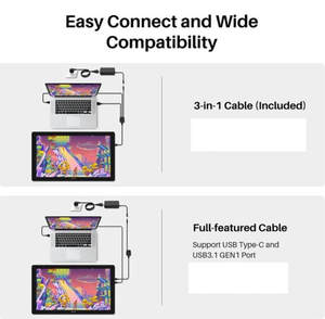 Monitor de Tableta Gráfica Huion <span class=keywords><strong>Kamvas</strong></span> <span class=keywords><strong>24</strong></span> Plus QLED con Amplia Área de Trabajo, 140% sRGB - Product Image 5