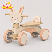 Sepeda Keseimbangan Motor Retro Kayu dengan Mesin Interaktif, Speedometer, Jok Empuk untuk Latihan Keseimbangan Anak W16C375