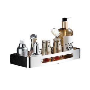 Étagère d'angle de salle de bain moderne en acier inoxydable 304, rectangulaire, double couche, murale, étanche, avec grille de toilette - Product Image 4