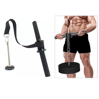 Barres d'entraînement de rouleau de force de triceps de bande noire de poignet d'avant-bras de gymnastique à la maison avec la poignée en mousse molle