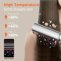 Sèche-cheveux et lisseur professionnel OEM ODM haute vitesse 2 en 1, air chaud et froid, ionique, séchage rapide, outil de coiffage pour salon