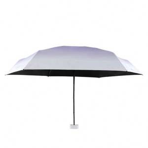 Parapluie classique personnalisé en alliage d'aluminium à cinq plis, logo personnalisable, résistant aux UV, semi-automatique, pliable, cadeau d'affaires - Product Image 1