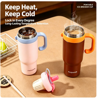 Nouvelle tasse isotherme élégante à haute capacité, résistante à la glace, en acier inoxydable 316, résistante aux chutes, tasse thermique portable