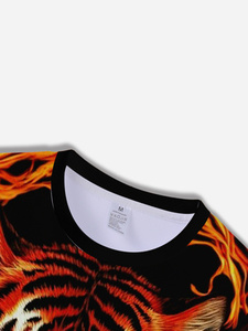 All'ingrosso 100% poliestere stampa digitale Jersey <span class=keywords><strong>tigre</strong></span> t-shirt Casual Streetwear Design personalizzato stampa modello uomo 180g - Product Image 2