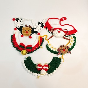 Collar Navideño para Mascotas, Perros y Gatos, con Campana de Santa, Adorno de Estrella de Peluche, Lazo de Cinta, Tejido de Lana, Cálido para Invierno, Accesorio Decorativo para Mascotas - Product Image 5
