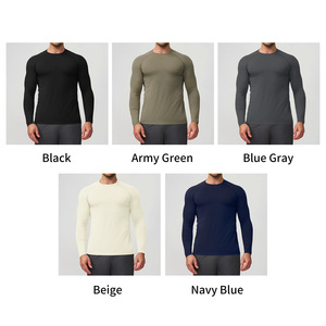 Tùy Chỉnh Liền Mạch Của Người Đàn Ông Nhanh Chóng Làm Khô Thoáng Khí Tập Thể Dục Áo Sơ Mi Nén Dài Tay Áo Chạy Độ ẩm-Wicking Tập Thể Dục T-Shirt - Product Image 2