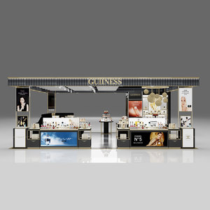 Exhibición cosmética de Oro Negro 02-DYaSB-A01 nueva tienda de cuidado de la piel superventas muebles de exhibición para tienda de exhibición para Boutique - Product Image 1