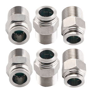 Phụ kiện ống thép không gỉ không khí Ống lắp khí nén thép không gỉ đẩy trong phụ kiện không khí cho ngành công nghiệp dịch vụ cấp thực phẩm - Product Image 4