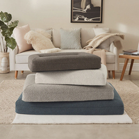 Luxus großes Memory Foam Hunde bett Wasserdichte Mode Wasch bar Ortho pä dische Moderne Boucle Classic Style Rechteck Massiver Karton