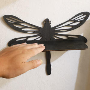 Bohème créatif libellule mur <span class=keywords><strong>chandelier</strong></span> <span class=keywords><strong>cristal</strong></span> étagère <span class=keywords><strong>de</strong></span> rangement maison chambre en bois artisanat décoration en gros - Product Image 3