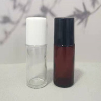 Vide 10 ml 30 ml 50ml Round Amber Roll on Glass Bottle Rechargeable Skincare Essentials Parfum Huile Roller Ball Bottle Glass 10 ml