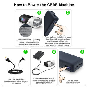 Alimentation de secours CPAP Power Bank compatible avec <span class=keywords><strong>ResMed</strong></span> Air Sense 10 appareils CPAP Alimentation portable pour le camping et les voyages - Product Image 5