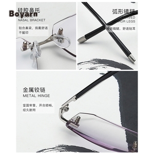 Boyarn <span class=keywords><strong>men</strong></span>'s lão thị kính và Durable bình thường lão thị kính NỬA KHUNG Kính đọc sách màu xanh ngăn chặn ánh sáng nhà máy - Product Image 5
