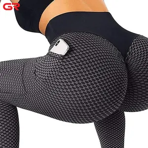 Yüksek bel özel bayan Yoga pantolon moda tasarım tayt sıkı kadın spor egzersiz Tik Tok popo kaldırma tayt