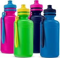 Bouteille d'eau réutilisable de 18 oz sans BPA, écologique, pour le sport et le camping, avec poignée, à boire directement, logo personnalisé