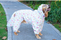 Imperméable en polyester de style dessin animé pour chiens de taille moyenne/grande et Golden Retrievers avec sac de queue Vêtements d'extérieur pour chien Accessoires en tissu pour animaux de compagnie