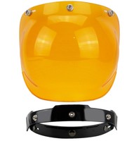 Visière de protection faciale universelle à 3 clips, rabattable et réglable, pour casque de moto, casque de moto, demi-casque