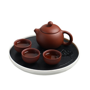 Service à thé Zisha, kit de voyage portable avec petit plateau et tasses pour la maison, le bureau et l'extérieur - Product Image 5