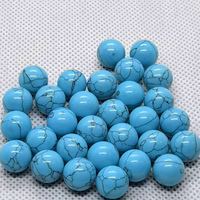 Perles de turquoise en pierres précieuses naturelles de 8mm Perles de pierre non percées et à moitié percées Catégorie Produit