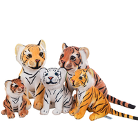 Boneka Hewan Kustom - Harimau Realistis - Boneka Hewan Berbulu - Diisi dengan Bahan Lembut - untuk Hadiah Anak-Anak