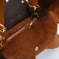 Sac à dos en peluche cheval réaliste pour la vente en gros et au détail, sac à bandoulière mignon en forme d'animal, grande capacité, sac à bandoulière souple en peluche pour enfants