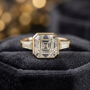 Anillo de Compromiso de Plata de Ley 925 Chapado en Oro con Diamante Cultivado en Laboratorio de 0.5ct 1ct 2ct con Certificado IGI - Product Image 4