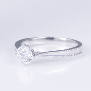 Anello Solitario MS-582 in Oro 18k con Diamante Sintetico Personalizzato - Product Image 2