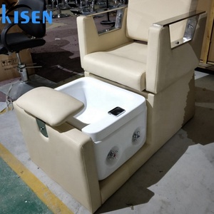 เก้าอี้ทำเล็บสีเทาสำหรับร้านทำเล็บสปาเท้า - Product Image 6