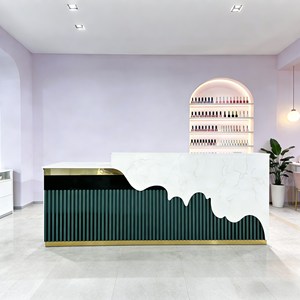Comptoir d'accueil pour <span class=keywords><strong>entreprise</strong></span> verte, hôtel, salon de beauté, local commercial, et bar à ongles - Product Image 1