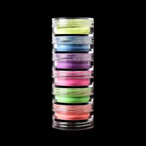 Nouvel arrivage Tour empilable Emballage <span class=keywords><strong>6</strong></span> couleurs Ensemble de poudre de pigment pour ongles en vrac Nail Art Gel Pigments pour vernis à ongles - Product Image 2