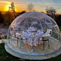 Tentes Igloo en Mousse Géodésique en PVC Transparent pour Jardin Extérieur à Vendre sur Salon Professionnel
