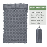 Coussin gonflable double léger et portable pour le camping, tapis de couchage gonflable résistant à l'humidité pour les voyages en plein air