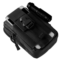 Pochette tactique Molle pour téléphone, pochettes utilitaires EDC, sac banane, petit étui pour téléphone portable, poche pour outils et gadgets pour hommes