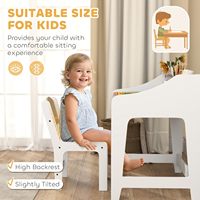 Ensemble de chaise et bureau pour enfants modernes, bureau d'étude réglable avec étagères de rangement, table d'écriture en bois naturel pour enfants pour le salon