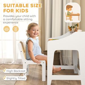 Juego de Silla y <span class=keywords><strong>Escritorio</strong></span> Moderno para Niños, <span class=keywords><strong>Escritorio</strong></span> de Estudio Ajustable <span class=keywords><strong>con</strong></span> Estantes de Almacenamiento, Mesa de Escritura <span class=keywords><strong>Infantil</strong></span> de Madera Natural para Sala de Estar - Product Image 5