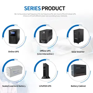 Visench + Power E OEM UPS 20KW 30KW 60KW 90KW 3 fase PF 0.99 baterai eksternal Ups Power Supply Online