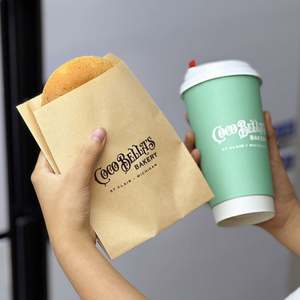 Bolsa de Papel Kraft Personalizada para Pan, Bolsa de Papel para Alimentos, Bolsa para Donas y Baguettes, Bolsa de Papel Resistente a la Grasa con Fondo Puntiagudo - Product Image 3